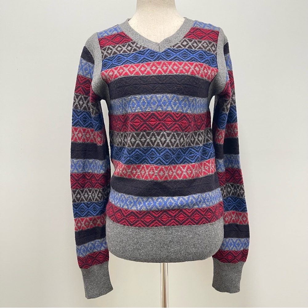 White Mountaineering AW 2012-2013 Award Tour V-Neck Blue Sweater Size 0 Small - Picture 2 of 14